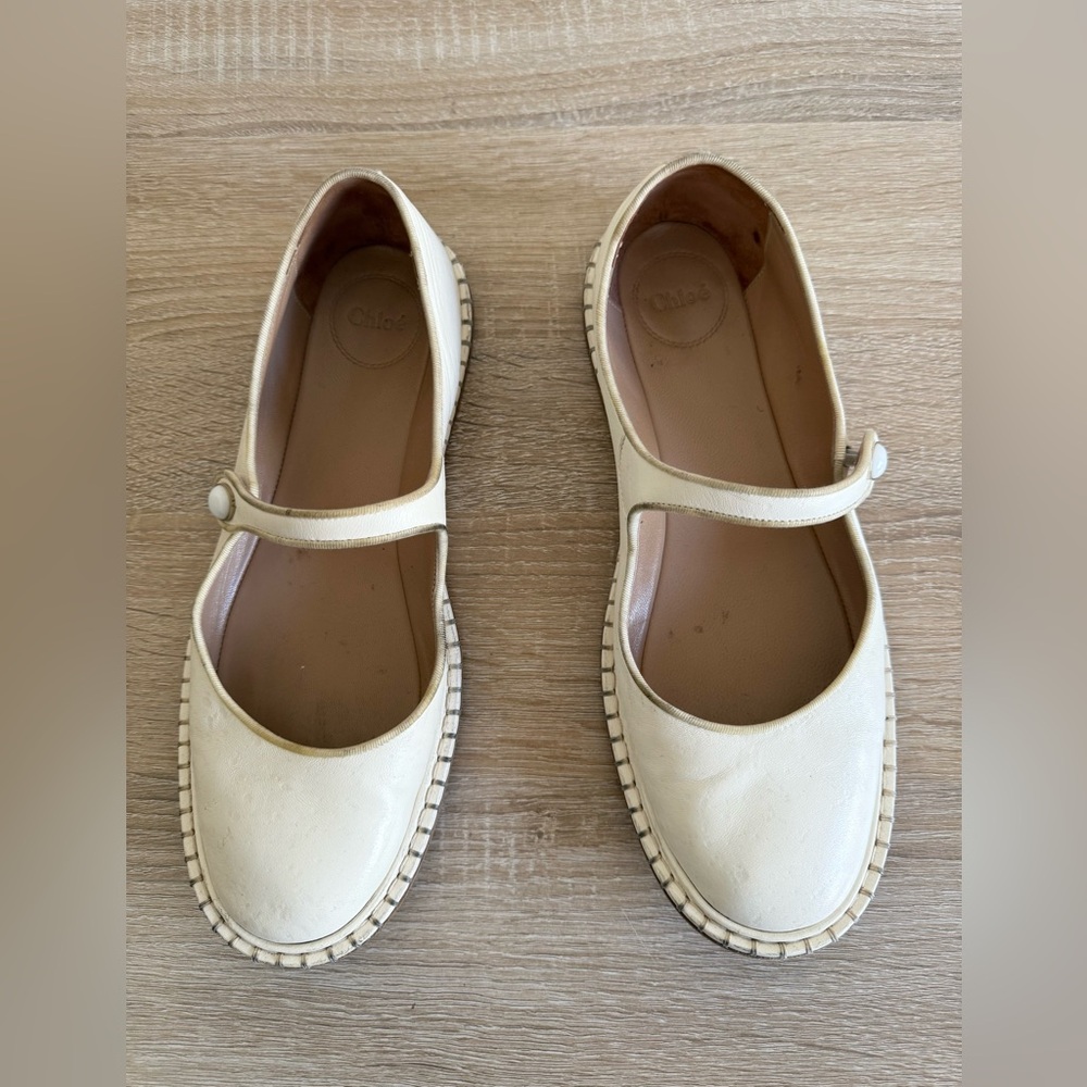 Chloe Cream Mary Jane Flats - Picture 7 of 10